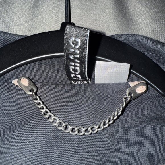 Divided by H&M Blazer Womens Sz 8 Black Pink Polka Dot Lined Pockets Cotton - Picture 2 of 11